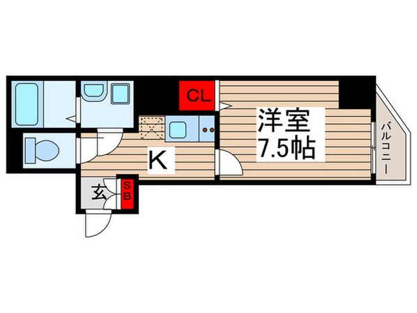 ｽｶｲｺｰﾄﾇｰﾍﾞﾙ入谷第2(601)の物件間取画像